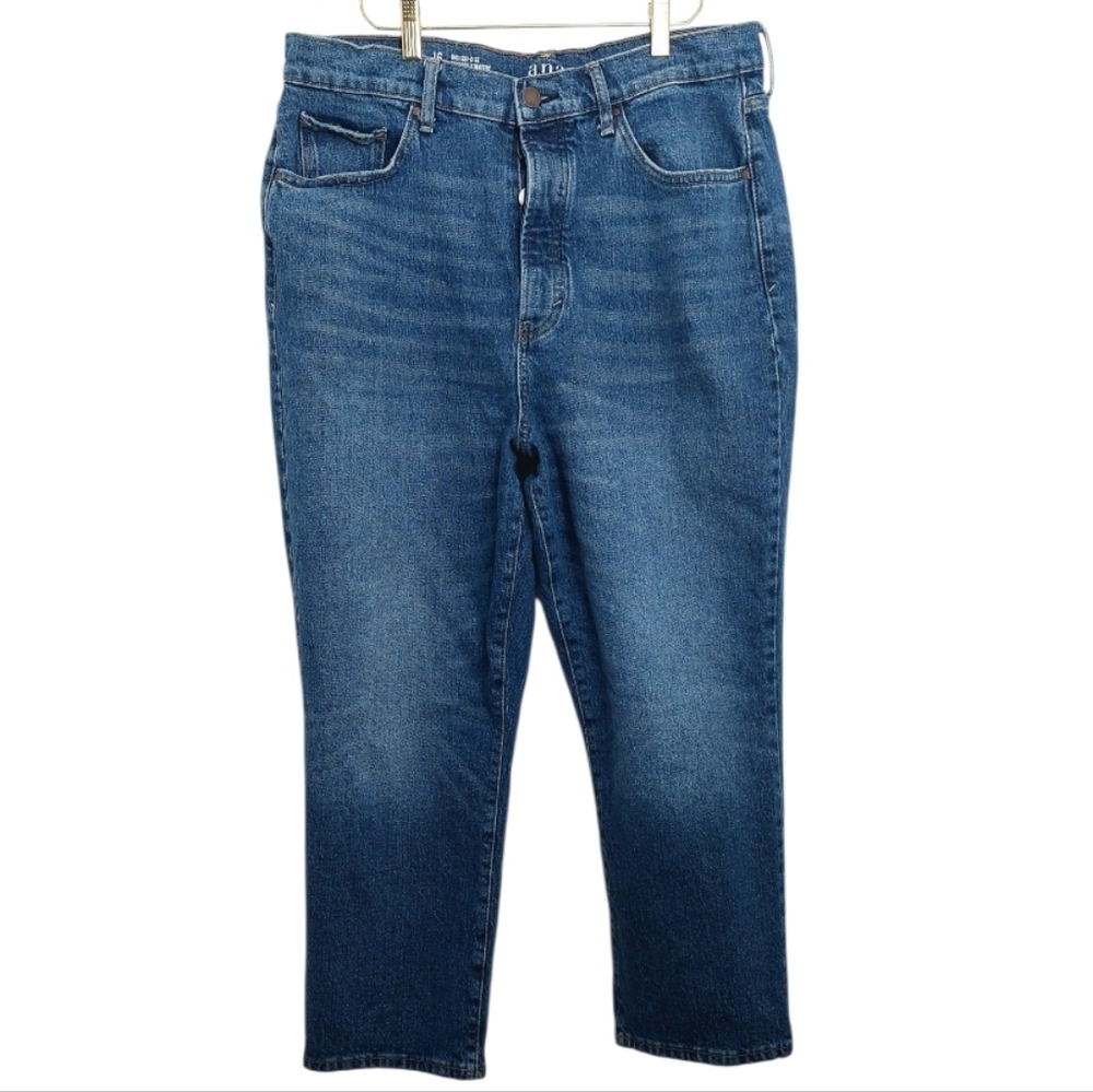 Ana Women's Size 16 Jeans High Rise Straight Blue Jean Button Fly